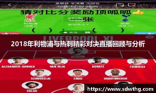 2018年利物浦与热刺精彩对决直播回顾与分析